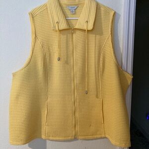 CJ Banks Sunny Yellow Textured Vest